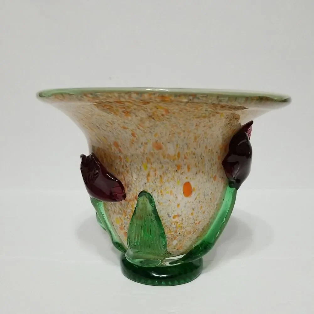 Vintage Italian Murano Art Glass Planter‎ Vase, 5 1/4